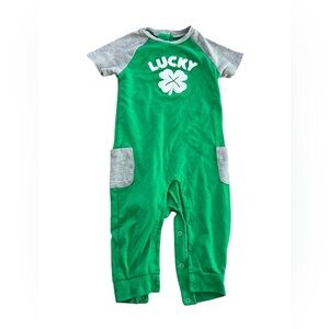 ST PATRICK’S DAY Lucky Onesie Short Sleeve Green Size 18 months